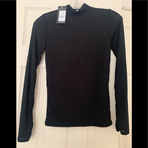 COPY - NWT New Look Black Sheer Mock Turtleneck - Picture 5 of 5